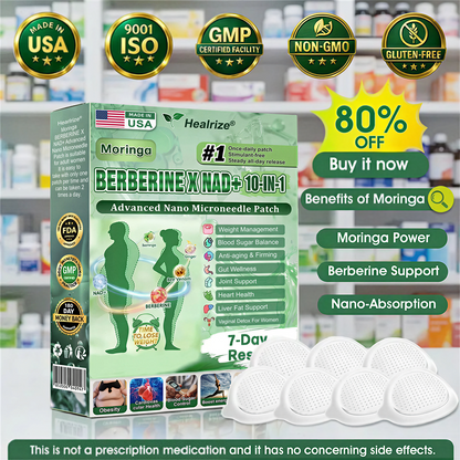 𝐎𝐟𝐟𝐢𝐜𝐢𝐚𝐥 𝐔𝐒 𝐒𝐭𝐨𝐫𝐞 🇺🇸  | 🧑‍⚕️🧪Healrize® Moringa · Berberine × NAD+ 𝟏𝟎-𝐢𝐧-𝟏 𝐀𝐝𝐯𝐚𝐧𝐜𝐞𝐝 𝐍𝐚𝐧𝐨 𝐌𝐢𝐜𝐫𝐨𝐧𝐞𝐞𝐝𝐥𝐞 𝐏𝐚𝐭𝐜𝐡 — 𝐎𝐧𝐜𝐞 𝐃𝐚𝐢𝐥𝐲, 𝐕𝐢𝐬𝐢𝐛𝐥𝐞 𝐑𝐞𝐬𝐮𝐥𝐭𝐬 𝐢𝐧 𝟕 𝐃𝐚𝐲𝐬