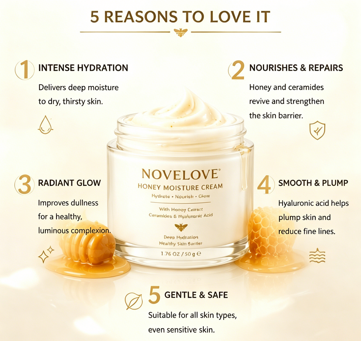 NOVELOVE® Honey Moisture Cream