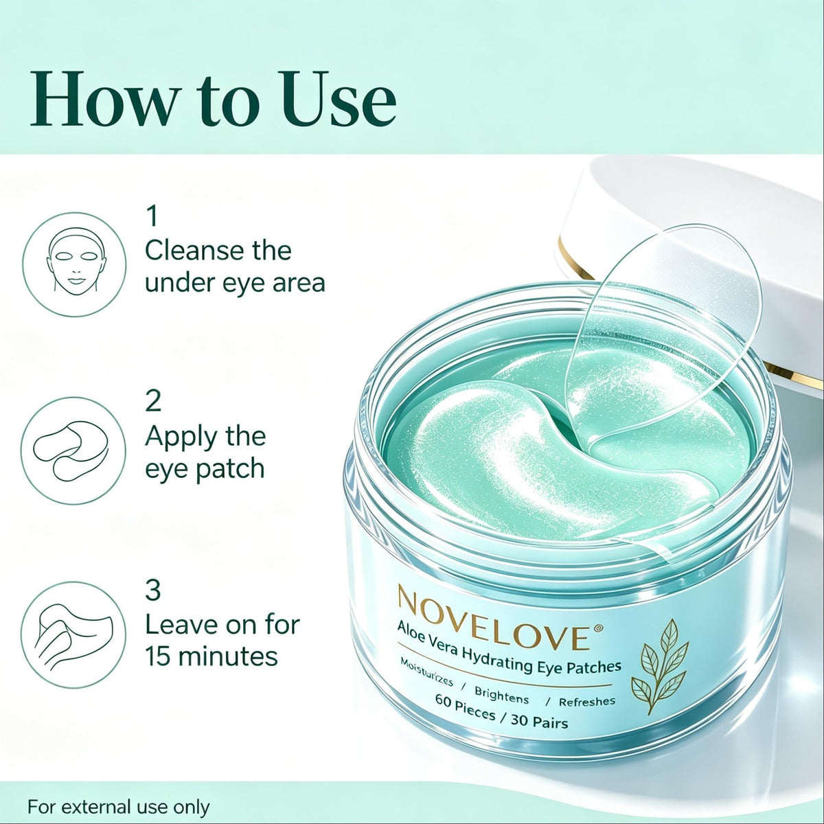 NOVELOVE® Aloe Vera Hydrating Eye Patches