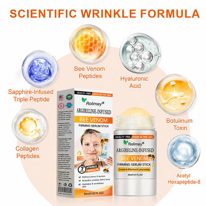 💫Made and Shipped from UK🇬🇧 Rolimey® Argireline-infused Bee Venom Firming Serum Stick(⏳LAST DAY 70% OFF)✨