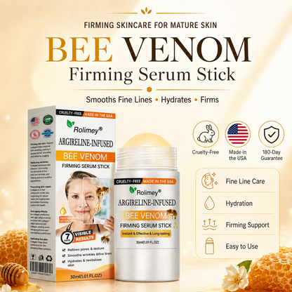 💫Made and Shipped from UK🇬🇧 Rolimey® Argireline-infused Bee Venom Firming Serum Stick(⏳LAST DAY 70% OFF)✨